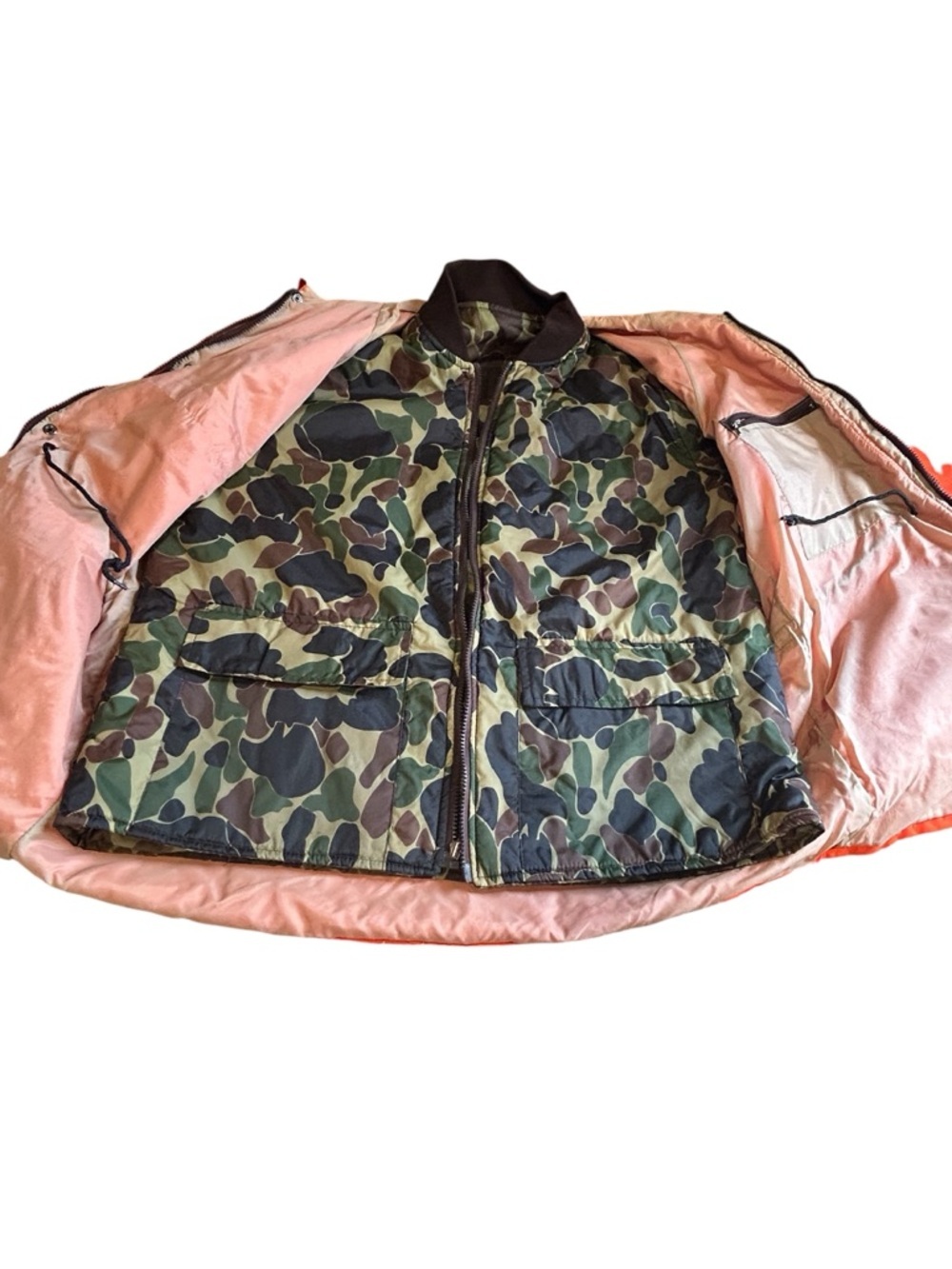 Winchester Blaze Orange Hunting Jacket w Camo Liner Mens M - Picture 7 of 16